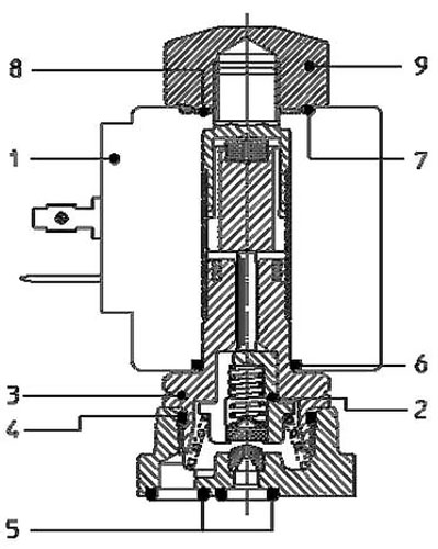 elektromagnitnyy klapan ode 21A1ZT11D GB chertez