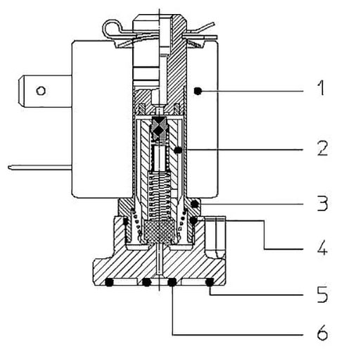 elektromagnitnyy klapan ode 4628YQ0V12 chertez