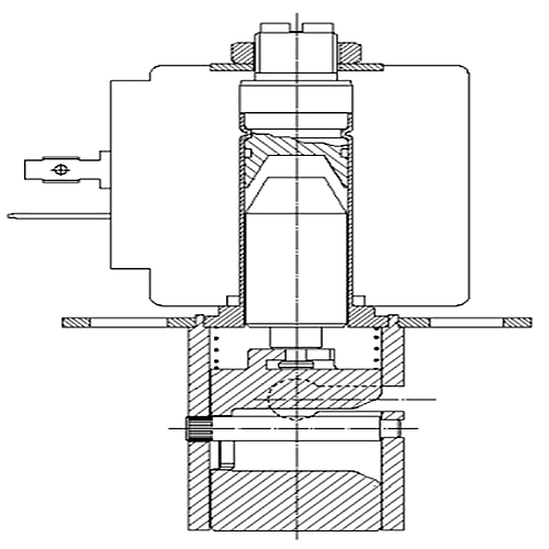 perezhimnoj elektromagnitnyj klapan ode 21Z25B1S65 chertez