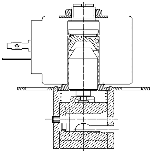 perezhimnoj elektromagnitnyj klapan ode 21Z25B2S65 chertez