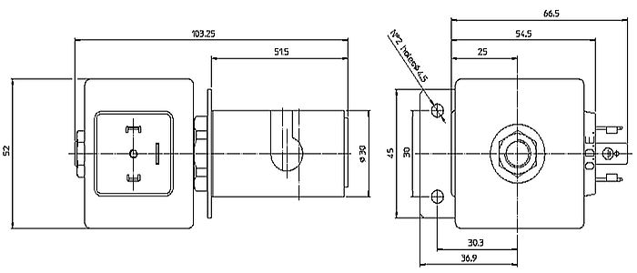 perezhimnoj elektromagnitnyy klapan ode 21Z30G2S99 razmery